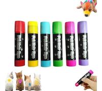Pet Hair Chalk Set, 6/12 Bright Colors Temporary Paint Pens, Easy-to-Apply DIY Creative Hair Chalk, Washable Paint Pen for Dogs, Cats & Horses (6 color)