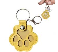 Pet Hair Collector Keychain Charm, Pet Fur Memorial Storage Box, Personalized Accessories Paw Memorial Keepsake for Wallet Men Bag Women Bag and Phone (Yellow)