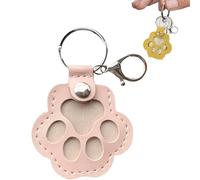Pet Hair Collector Keychain Charm, Pet Fur Memorial Storage Box, Personalized Accessories Paw Memorial Keepsake for Wallet Men Bag Women Bag and Phone (Pink)