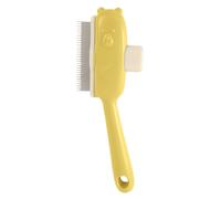 Pet Hair Comb, Bear Button Brush, Detangling Design, Massaging Function, Grooming Tool for Daily Cleaning Bathing Travel Apartment Indoor Outdoor Home Cat Pets Care 2.95x8.27in