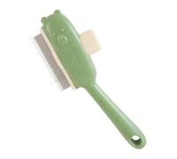 Pet Hair Comb, Bear Button Cat Detangling Brush, 2,95 x 8,27 pulgadas, Skin-Friendly Bristles, Easy Hair Removal Design, Grooming Massaging Tool for Indoor Outdoor Home Travel Bathing Rutina