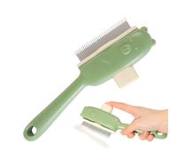 Pet Hair Comb, Bear Button Cat Grooming Brush, Detangling Tool for Daily Cleaning and Bath Time, Massaging Comb for Indoor Outdoor Travel and Apartment Use, 2.95x8.27 Inches