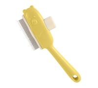 Pet Hair Comb, Bear Button Detangling Brush, 2.95x8.27 Inches Massaging and Shedding Design, Cat Grooming Tool for Daily Cleaning, Bathing, Travel, Apartment, Indoor, Outdoor, Home Use