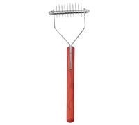 Pet Hair Comb Y Shape Undercoat Brush, Pet Deshedding Comb for Dogs and Cats, Stainless Steel Teeth Grooming Tool with Wooden Handle for Removing Mats Loose Fur