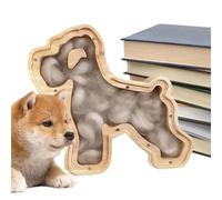 Pet Hair Keepsake Box - Wooden Container with Transparent Window,