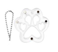 Pet Hair Keepsake - Paw Print Memorial Pendant | Clear Acrylic Dog Ornament