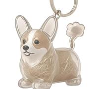 Pet Hair Memorial Keepakes Keychain Hundeform Figur Fell Kollektor Box Clear Hanging Bag Charme Accessoires Geschenk Haustier Pelze Memorial Keychain