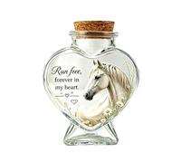 Pet Hair Memorial Keepsake, Heart Shape Bottle with Cork Top for Dog Hair | Heart Shape Design, Keepsake Bottle with Cork Top, Dog Hair Memorial, for Whiskers Ashes Outdoor Grave Garden Yard Lawn Home