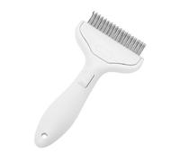 Pet Hair Removal Comb - ABS Stainless Steel 17x8.8x4.7cm | Cat Grooming Co-mb With Curved Teeth | Dog Coat Comb For Knots For Puppy Kitten Bathroom Living Room Shelter And Travel