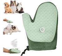 Pet Hair Removal Glove, 2025 New All-in-One Grooming Mist Glove for Pets, depilador antiestático de doble cara, guante de cepillo para gatos y perros (verde)