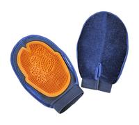 Pet Hair Removal Gloves - Static Pet Hair Removal Glove | Double Sided Scrubber Massager | Dog Shower Cat Washing Gloves For Puppies Kittens Short Coat Small Medium Large Breeds Home Apartments
