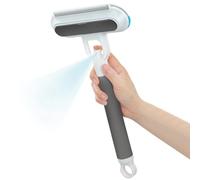 Pet Hair Remover Brush with Cleaning Edge, Reusable Carpet Scraper for Upholstery, Washable Tool for Clothes, Bedding, Laundry, Furniture, and Home Surfaces, 7.09x1.57x14.57 Inches