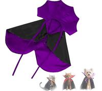Pet Halloween Cape Costume,Adjustable Vampire Cape for Dogs and Cats, Qiansail Cat Vampire Cloak,Halloween Dog Costume (Purple,Small)
