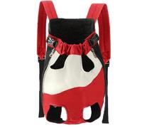 Pet Handle Backpack Cat, Cat Backpack Carrier, Adjustable Backpacks Legs out Easy-Fit Chest Carrier,for Cats Dogs Travel, Outdoors, Going out (White-Red,X-Large)