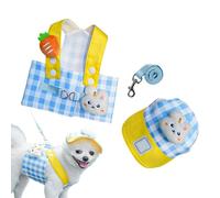 Pet Harness - Adjustable No-Choke Vest Set, Reflective Nylon Training Rope, Escaped Proof Puppy Harness, Padded Daily Walking Gear, Breathable Outdoor Dog Supply, Soft Comfort Body Strap | For Small D