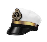 Pet Hat, Dog Hat Cosplay, Adjustable String Captain Photo Props Navy Theme Comfortable Fit Lightweight Design, Puppy Costume for Pet, 5.12x3.54x1.57inches