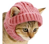 Pet Hat - Knitted Beanie with Ear Holes for Puppies and Kittens | Soft Winter Costume Hat for Party Cosplay Festival Birthday Halloween New Year Chihuahua French Bulldog Small Dogs