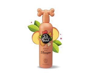 Pet Head Quick Fix Champú y Acondicionador para Perros | Aroma de Melocotón | Nutre y suaviza el pelaje | Ingredientes Naturales y Veganos | Fórmula suave para perros y cachorros | 300ml