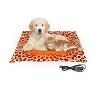 Pet Heating Pad Waterproof Dog Cat USB Electric Mat Short Plush Pet Blanket Pad Warm Soft Bed Mat Indoor Outdoor Travel Portable Heating Pads for Puppies Kittens Dogs Cats