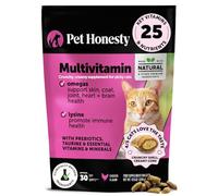 Pet Honesty Cat Multivitamin Chews - Soportes Overall Immune Health, Juntas, Skin & Coat, and Digestión | Omega 3s, Lisina para gatos, Probiotics, Cat Supplements & Vitamins - Chicken (30-Day Supply)