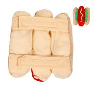 Pet Hot Dog Costume, Funny Cosplay Outfit with Burger Design, Multi-Functional Cute Food Dog Coat, Cosplay Accessories for Dogs, Perfect for Photo Props, Theme Parties, Pet Halloween Costume