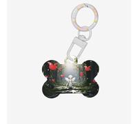 Pet ID Tags Anime Fantasy - Etiquetas personalizadas para perros y gatos, acrílico en forma de hueso, color blanco, pequeño