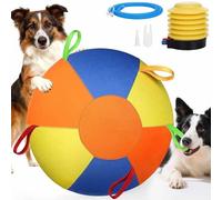 Pet Inflatable Training Ball,Herding Ball for Dogs & Horses Large,Interactive Dog Balls with Straps Pump & Polyester Cover,Scratch Resistant,Outdoor for Training Exercise & Play(3 Colors,25 cm)