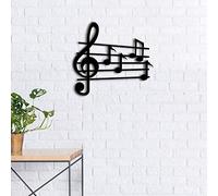 Pet-Jos Notas musicales Decoración Música Decoración de Pared Madera Moderna Geométrica Animal Decoracion Llave Musical Arte de Pared Decoración de Pared Music Wall Decoration 55 x cm