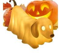 Pet Lamp, Ghost Nightlight, 5.91x3.94x3.15 Inches Halloween Decor, Adorable Dachshund Statue, Soft Ambient Glow, Festive Lighting Accent for Bedroom Living Room Home Display Seasonal Celebration Setup