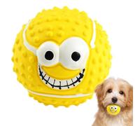 Pet Latex Ball - Smile Face Squeaky Toy, Bouncy Puppy Chew Sound Sphere