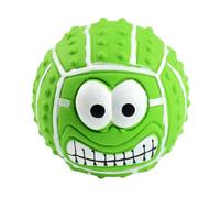 Pet Latex Ball - Squeaking Cat Chew Toy, Funny Smile Face Fetch Play Sphere