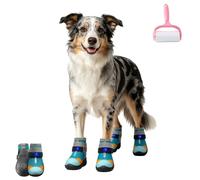 Pet Light Up Shoes for Cat Dog,Breathable Anti Slip Mesh Dog Boots，2Pcs：4 | Glow Paws Shoes for Pet,LED Dog Boots Paw Protectors,Non-Slip Dog Sneakers with Lights,for Cats Dogs Outdoor Walks