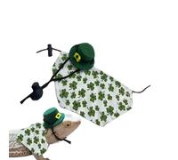 PET LIZARD CAMPIO CAMPIO DE TRUSSAZIONE - SET CAPEDE CLOVER MOTOR DE CAPAS - Reptil Dragón Castote Leopardo que saldrá de cosplay vestidos de lagarto y sombreros disfraz de cosplay para anos