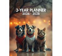 Pet Lovers' Planner 2026-2028: A 3-Year Monthly Organizer to Plan, Track, and Celebrate Your Furry Friends
