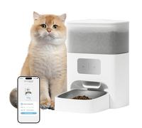 PET MARVEL Alimentador automático para gatos M3, 2.4G WiFi Alimentador automático para gatos, múltiples modos de alimentación con control de aplicación, diseño fresco y antiatascos de 30 días,