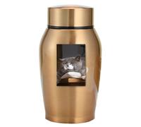 Pet Memorial Arn - Urna Ligera, pequeño contenedor conmemorativo para Cenizas de Perro y Gato, Conmemorativa de Acero Inoxidable | Estructura Segura para una Amplia Gama de usos, Desde Grandes