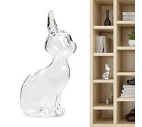 Pet Memorial Bottle, Keepsake Hair Storage Jar, Heavy Duty Sympathy Gift Container, Mini Bunny Glass Bottle with Cork Lid for Cat, Dog, Men, Women, Kids and Family Memory Display