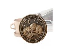 Pet Memory Coin Always Loved Inspiration Coin Keepsake Small Inspirational Collection for Grief Sympathy Display Funeral