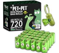 PET N PET Premium Bolsas de Caca Perro,720 Bolsas, Dog Poop Bags en Rollos