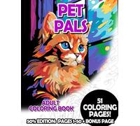Pet Pals - 50% Edition: Pages 1-50: Adult Coloring Book for Relaxing and Mindfulness