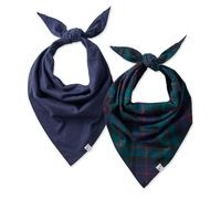 Pet Passion Paquete múltiple de Bandanas para Mascotas 100% algodón orgánico para Perros pequeños, medianos y Grandes, a Cuadros Negros de Reloj, XS y S