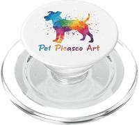 Pet Picasco Colorido Perro Arte Salpicadura Pintura Estilo PopSockets PopGrip para MagSafe