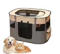 Pet Play Pen, plegable Puppy Playpen, Oxford Cloth Portable Pet Tent, Cat Kennel for Travel, Patio, Apartment, Daily Indoor Outdoor, Backyard, Camping, Treats, Toys, Home, 70x55x40cm/80x60x55cm