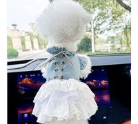 Pet Puppy Cat Clothing Source Factory Direct Sales Spring and Autumn Style Spicy Girl Denim Skirt Collection (Falda vaquera Texas, L)