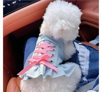 Pet Puppy Cat Clothing Source Factory Direct Sales Spring and Autumn Style Spicy Girl Denim Skirt Collection (Falda vaquera de niña picante, talla M)