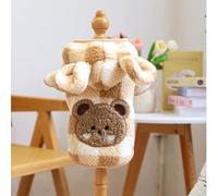 Pet Puppy Cat Clothing Source Factory Direct Sales - Sudadera con capucha de lana de cordero al por mayor (sudadera con capucha de oso Kaga, talla XS)