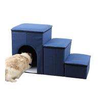 Pet Ramp Stairs - 3 Step Dog Bed Steps, Portable Climbing Ramp, No Slip Indoor Support, Durable Lightweight Design | Sofa Couch High Bed Accessory, Small Medium Large Dog Stair Helper Home Safety
