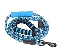 Pet Reflectante Que Tira de la Cuerda para Perros Medianos Grandes Que Corren Entrenamiento a Pie Negro ¡Correo de Correa Correa (Blue)