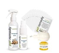 Pet Remedy Emmi - Juego de calmante todo en uno, tapón aromático y mini spray contra el estrés en mascotas, juego antiestrés natural para perros, gatos y animales pequeños, pH neutro y clínicamente