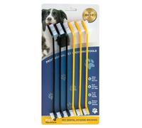 Pet Republique Juego de 3/6 cepillos de dientes para gatos y perros, cepillos de higiene dental de doble cabeza para perros pequeños a grandes, gatos y la mayoría de mascotas (juego de 6 unidades)